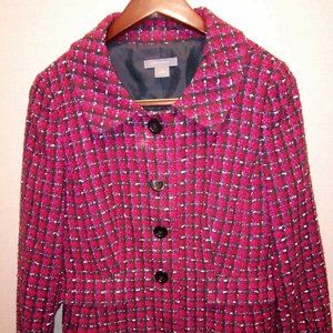 Ann Taylor Tweed 2 pc Skirt Suit Size 12